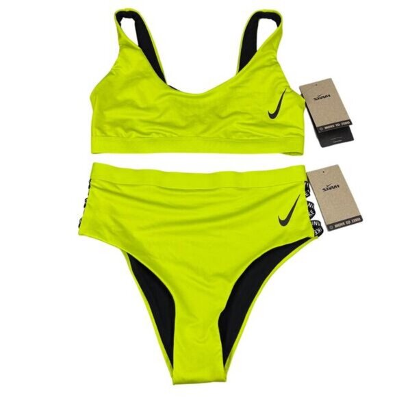 NWT NIKE Swim Women's SET Bikini And High Waisted Cheeky Bottom Size Small - Picture 2 of 8